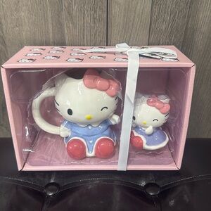Blue Sky Clayworks Hello Kitty In Purple Mug & Matching Figurine Set Goldminc
